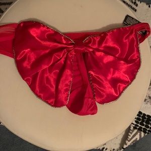 Sexy little thing satin bow thong
